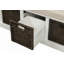 Banc de rangement rustique avec 3 paniers en rotin classiques amovibles, banc de rangement pour hall d'entrée avec coussin amovible-45757783