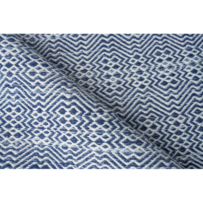 Echo Geometric Area Rug in Ivory, Rectangle 8' x 10'