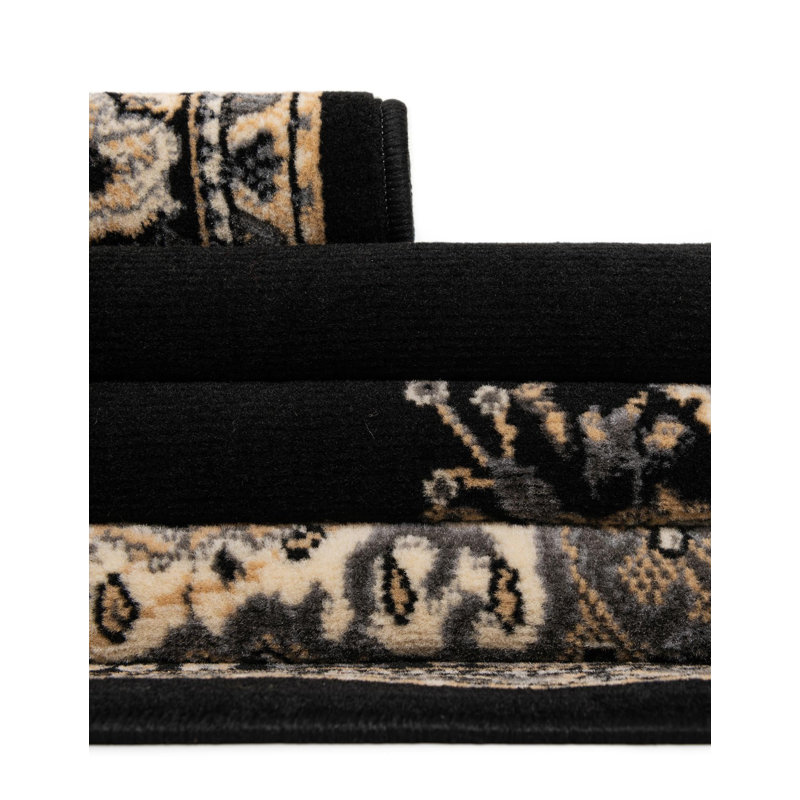 Tapis oriental noir Balthrop, Rectangle 9 pi 10 po x 13 pi 1 po, Black