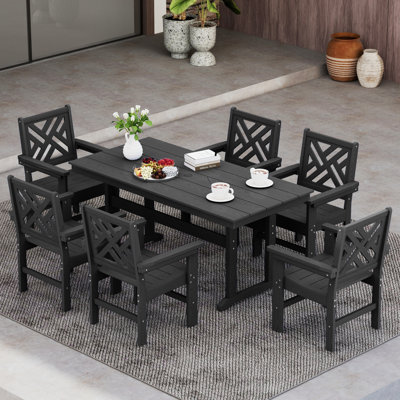 Table de salle à manger en polyéthylène pour l'extérieur