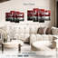 «Pop Lakeside Red Trees», reproduction d'art sur toile-989284007