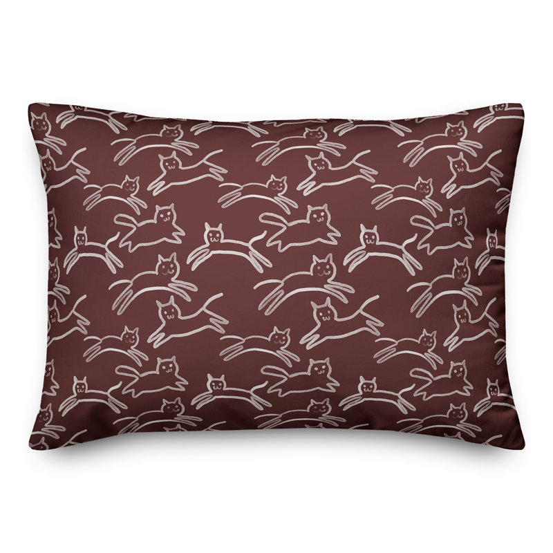 Coussin décoratif , H 14 po x l 20 po, Marron