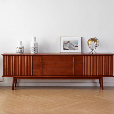 Retro style design sense solid wood TV cabinet