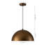 Luminaire suspendu en forme de dôme à 1 lumière Lodi-187717161-187717166