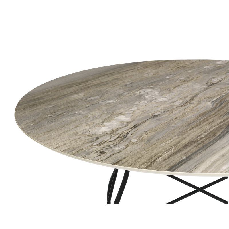 Glossy Round Dining Table, White