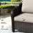 Alderwood 2-Person Outdoor Patio Loveseat Sofa With 4" Beige Cushions-396752078