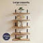 Solid Wood,Paulownia Wood, Iron Floating Shelf