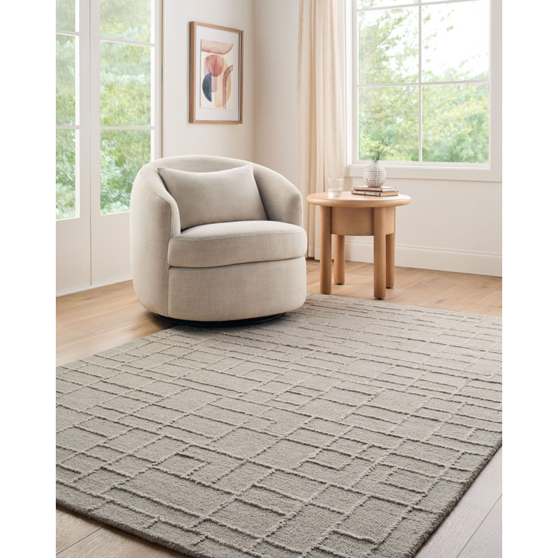 Tapis fait à la main Matterhorn, Rectangulaire 2 pi x 3 pi, Taupe / pierre / ivoire