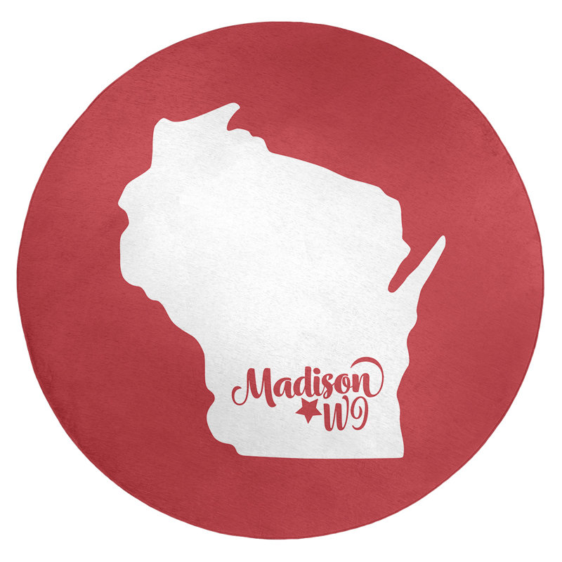 Tapis de poly-chenille de wisconsin madison