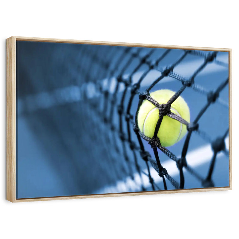 Filet de tennis, 19 po x 13 po, Cadre flottant en bois naturel