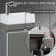 Petit meuble-lavabo de 16 po avec lavabo, meuble-lavabo mural pour salle de bain moderne, meuble-lavabo de salle de bain minimaliste blanc de grande taille, pré-assemblé