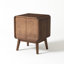 Table de chevet compacte en bois massif H 20,5 "avec tiroir et tablette ouverte MCM-1994831467-1991335339