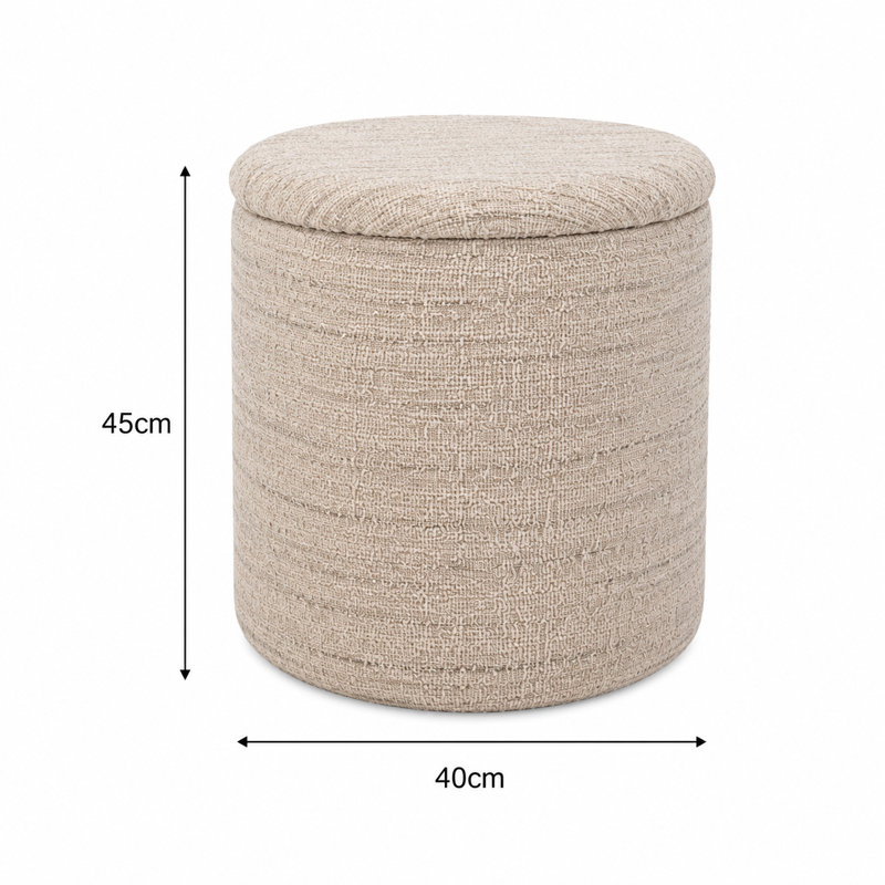 Claunch 40cm Wide No Pattern Footstool Ottoman
