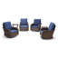 Ensemble de conversation avec chaises pivotantes et table d'appoint Arley-942876303
