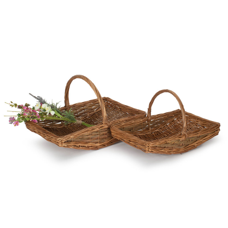 Wicker Garden Trug Set