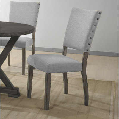  Bateson 19"H Upholstered Grey Side Chair 