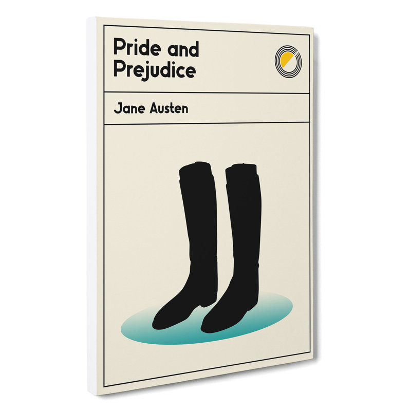 Book Cover Pride And Prejudice Jane Austen - Wrapped Canvas Print, 50cm H x 35cm W x 3cm D