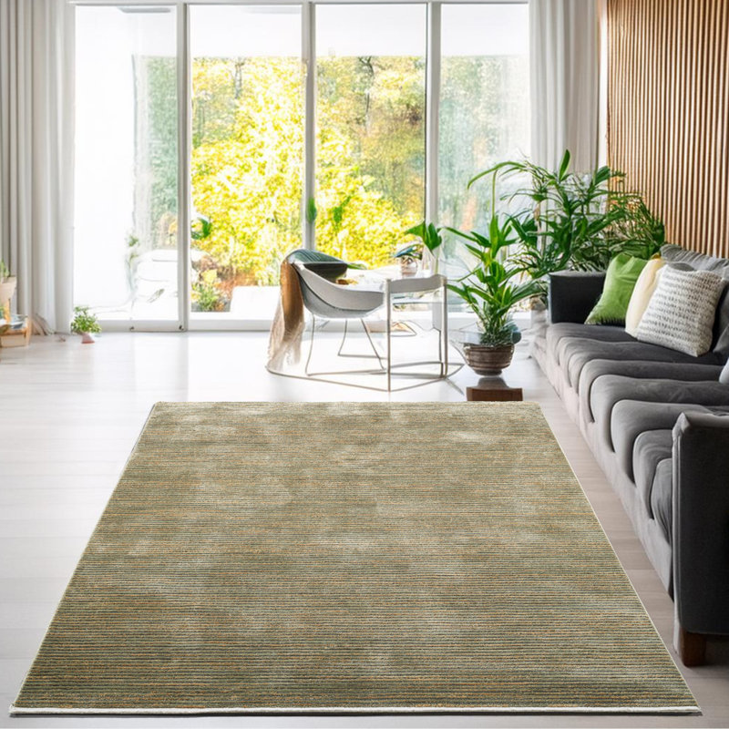 Corduletta flatweave rug in green, Rectangle 80 x 150cm
