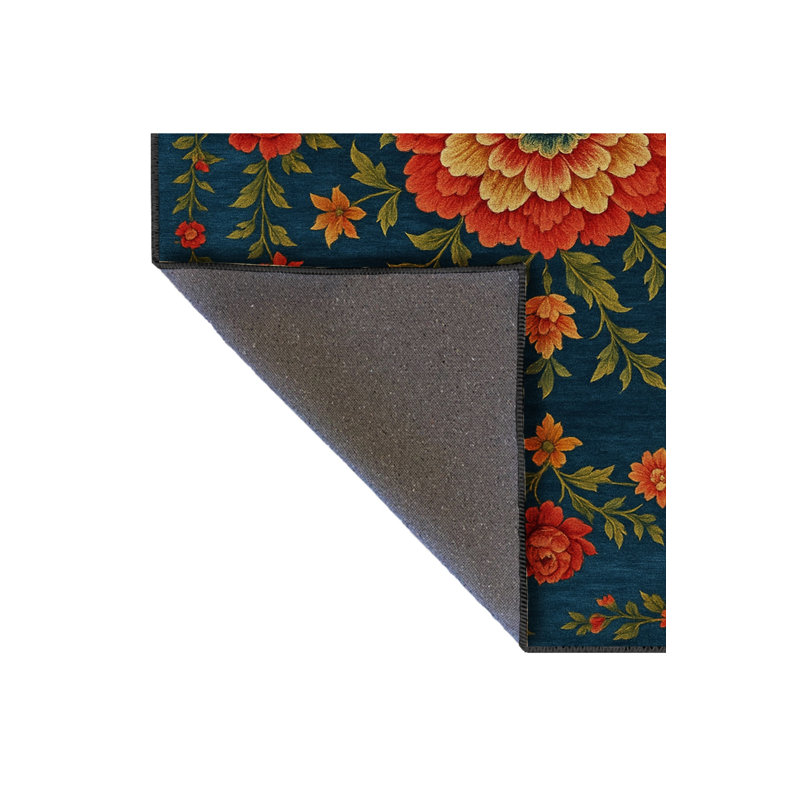 Tapis tissé orange traditionnel Mosso, 2'6" x 4'11"