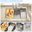 33'' L Drop In Z Shape Ledge Workstation Sink Single Bowl Stainless Steel Kitchen Sink