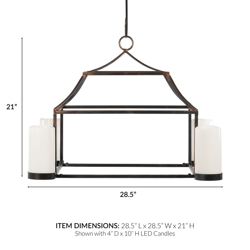 Camden - Hanging Chandelier w/ Aluminum Frame