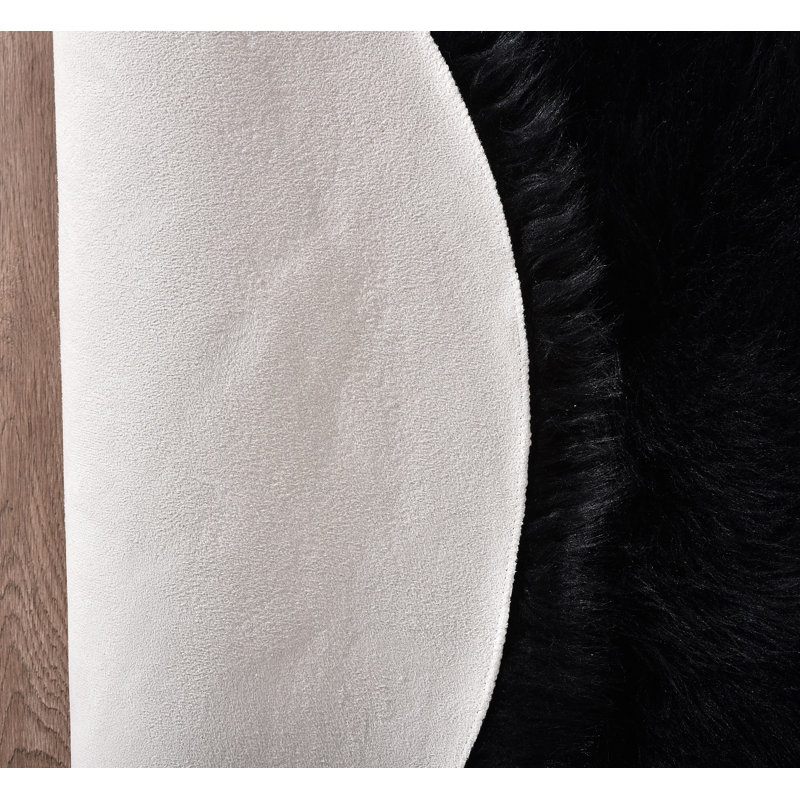 Mamdouh Faux Sheepskin Indoor Rug, Rectangle 5' x 8'