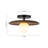 1-Light Opal Glass Globe Wood Semi-Flush Mount Mount Ceiling