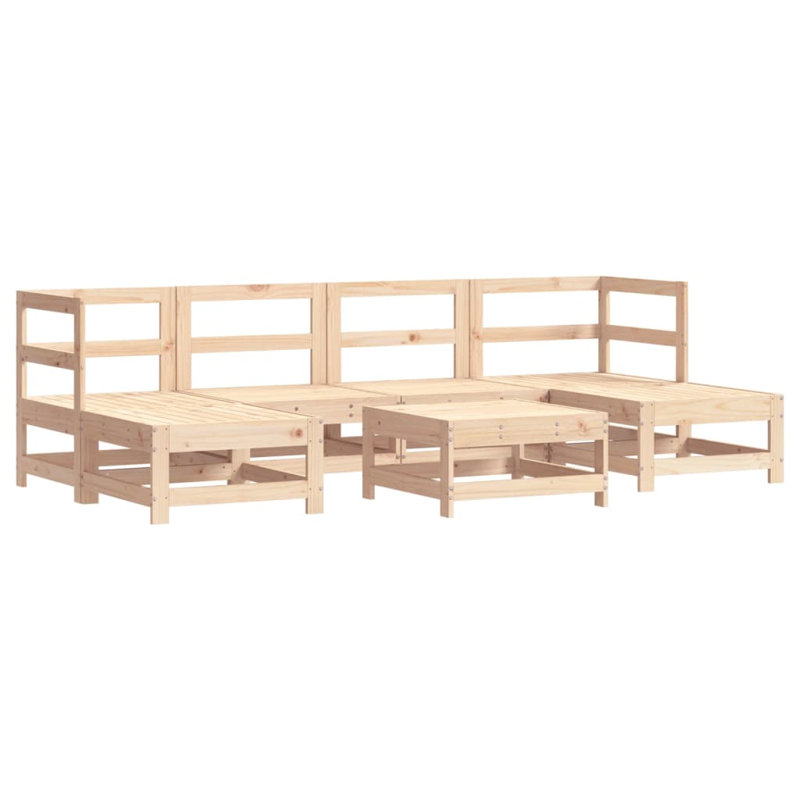  Ensemble de salon de jardin en bois de pin massif naturel