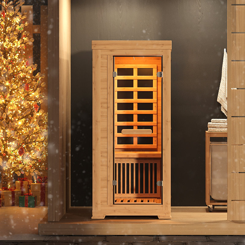 Indoor Personal Home Infrared Sauna for Relaxation 1 Person with Color Therapy and Fast Heating