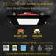 Luminaire encastré DEL NUWATT 6 pouces 2 heures FIRE, 2700K / 3000K / 3500K / 4000K / 5000K sélectionnable, 1200 lumens à intensité variable, homologué IC, encastré carré noir ultra-mince, pas de tenmat nécessaire, paquet de 6