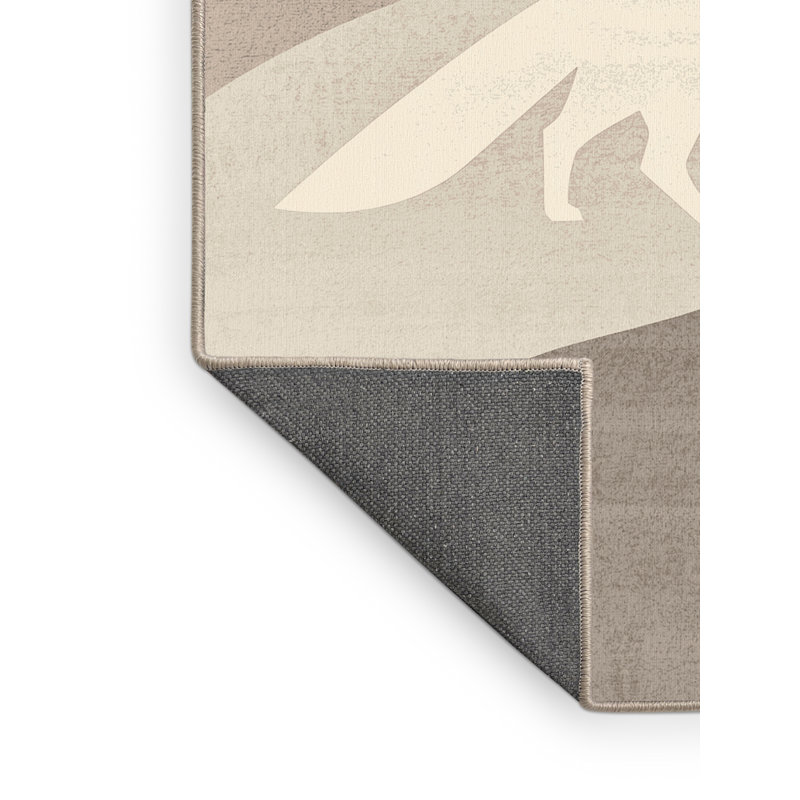 Tapis gris moelleux moelleux et moelleux en renard arctique gris, 3 X 5