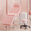 Kenderick Adjustable Tattoo PU Reclining Full Body 2 Piece Chair Set, Spa Salon Tattoo Recliner-Pink-1425270868