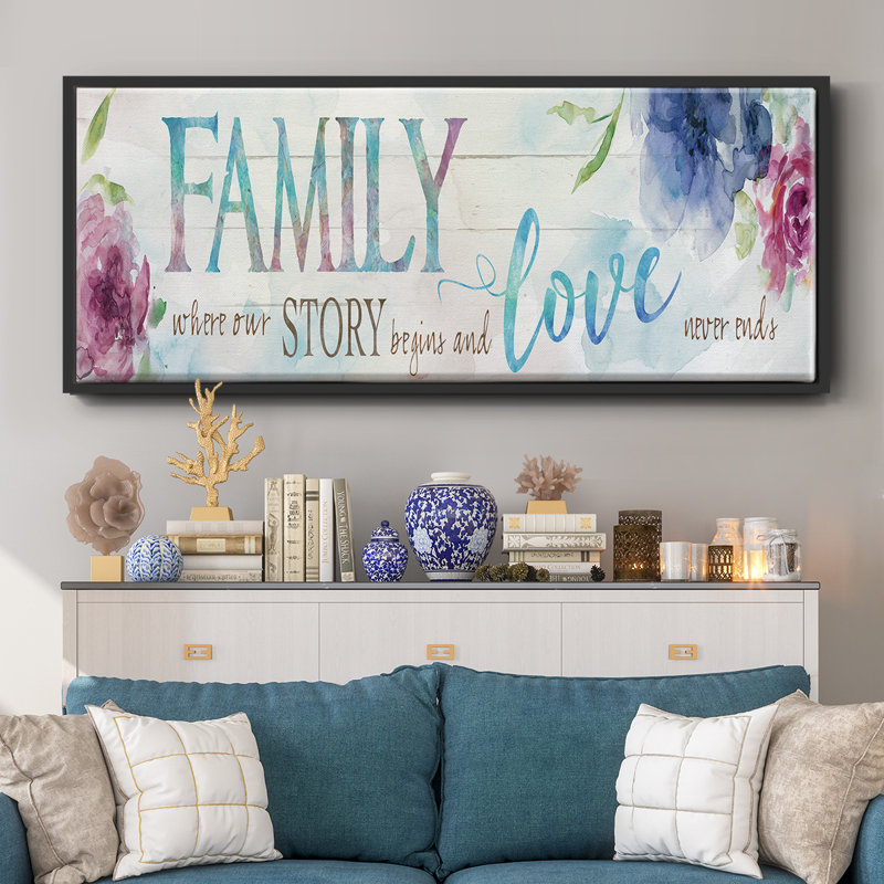 Family Love Story - toile encadrée, H 20 po x l 50 po