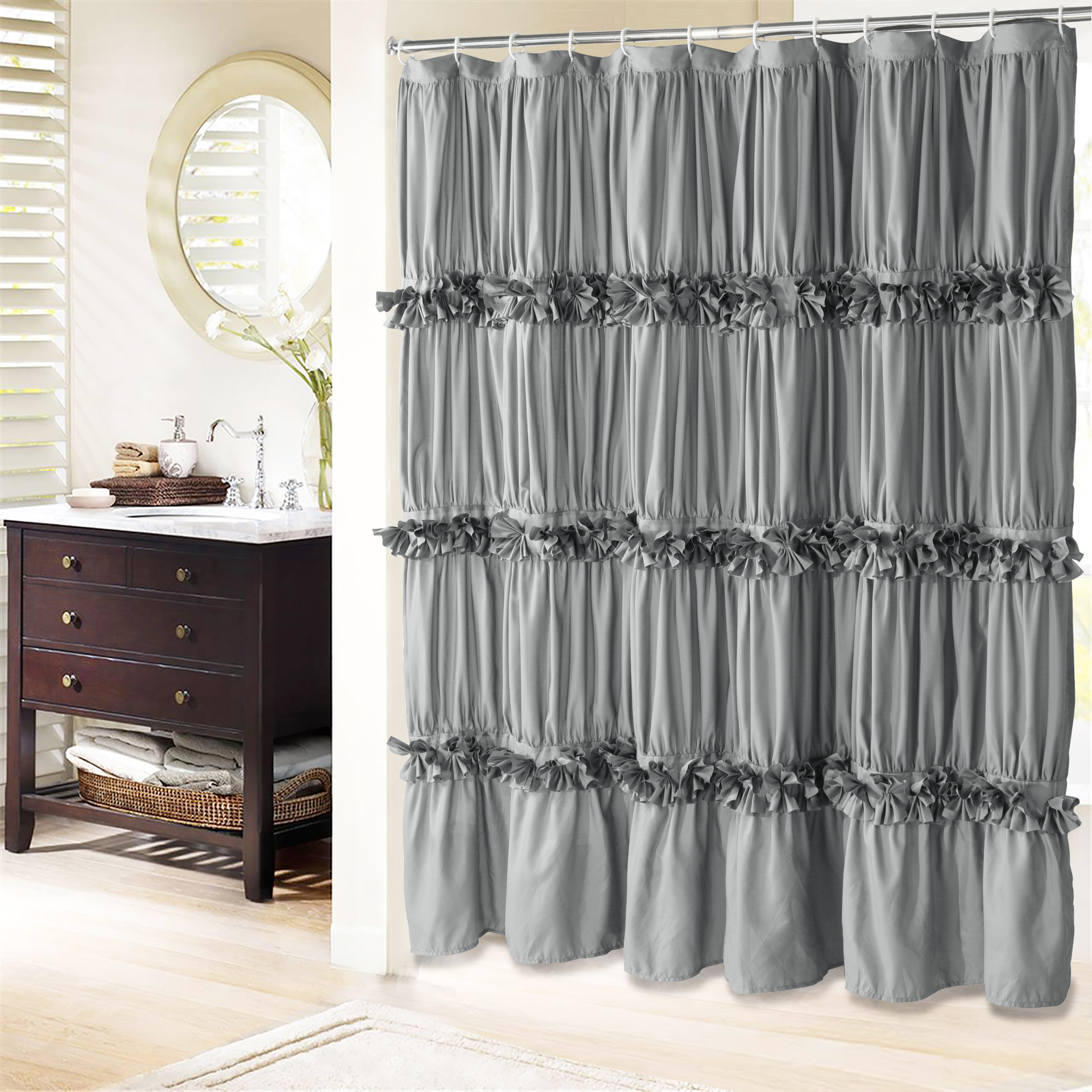 Homechoice International Group Single Shabby Elegance Ruffle Shower ...