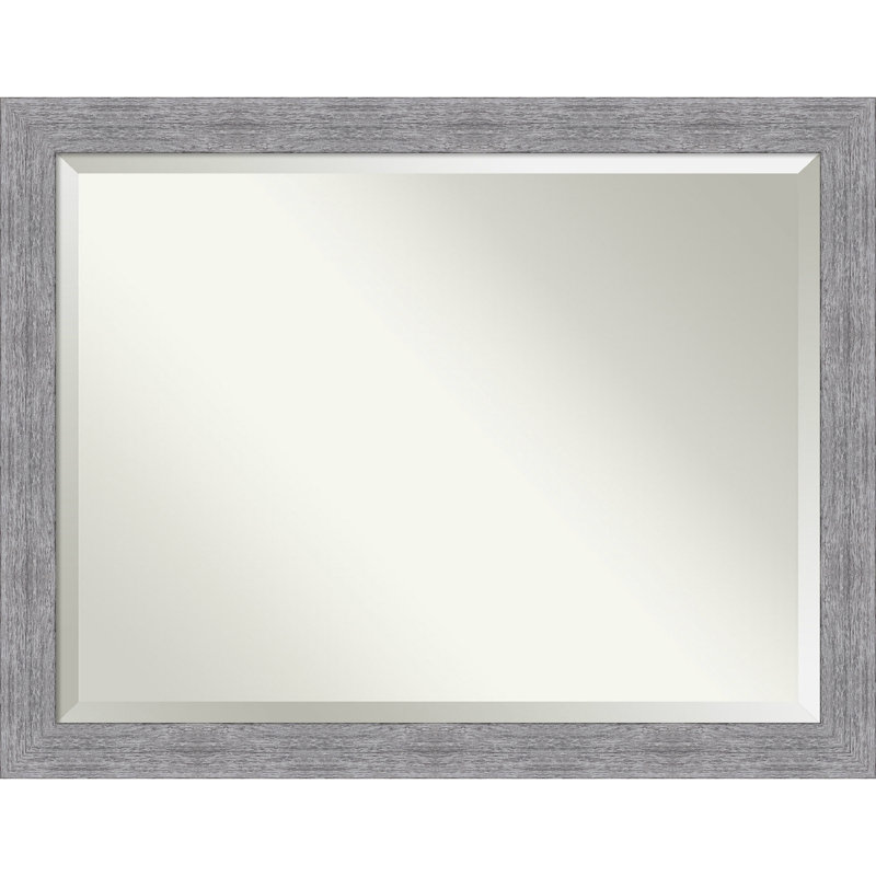 Turbeville Flat Wall Mirror, Gray, 35" x 45"