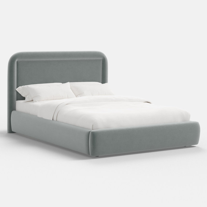 Stoffer Home x Cloth and Co. Marisa Bed, Lichen Performance Velvet, Full
