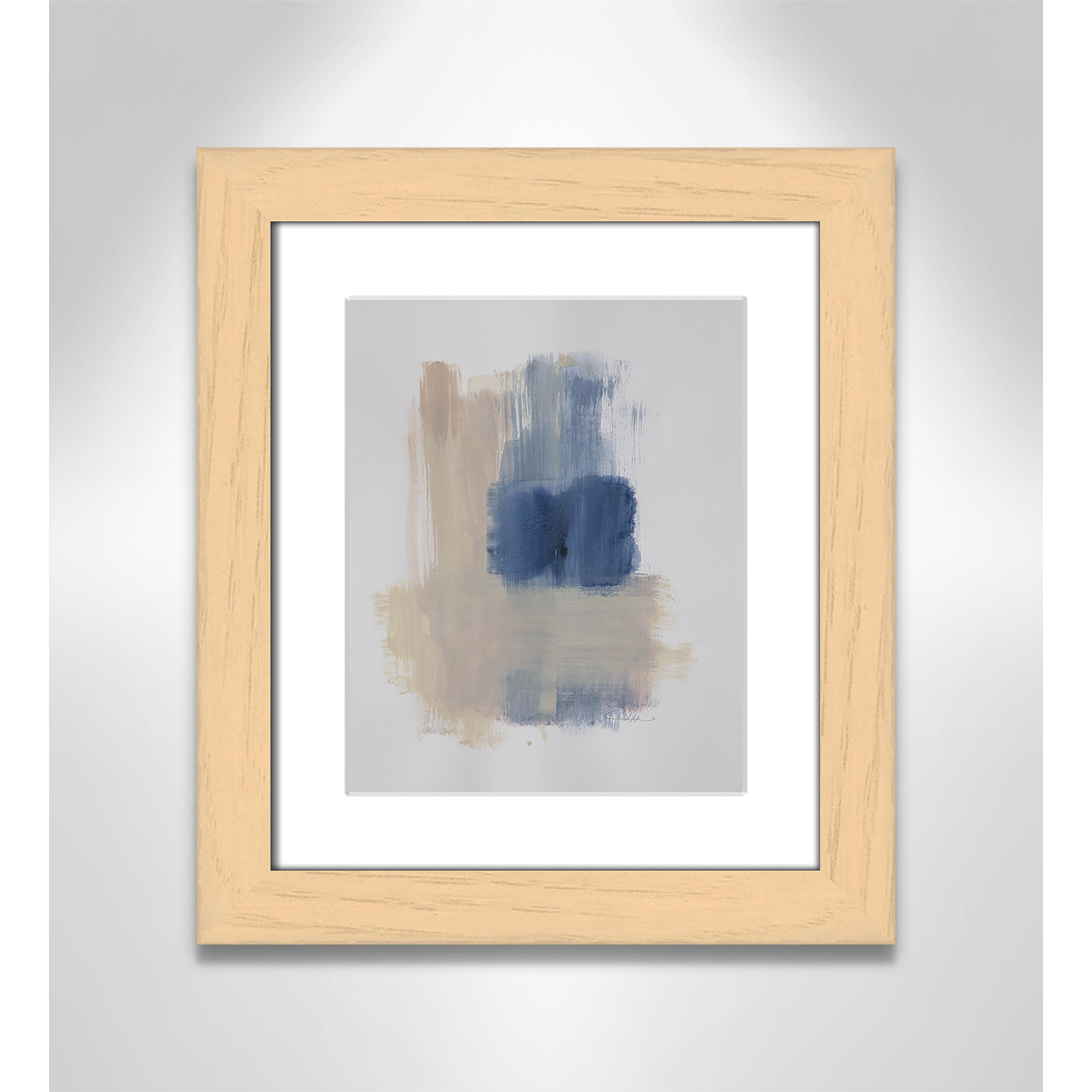 Esmeray "Powder Room Wash III" Print, 16.5" H x 14.5" W x 1.25" D, Natural Cube Frame Matted