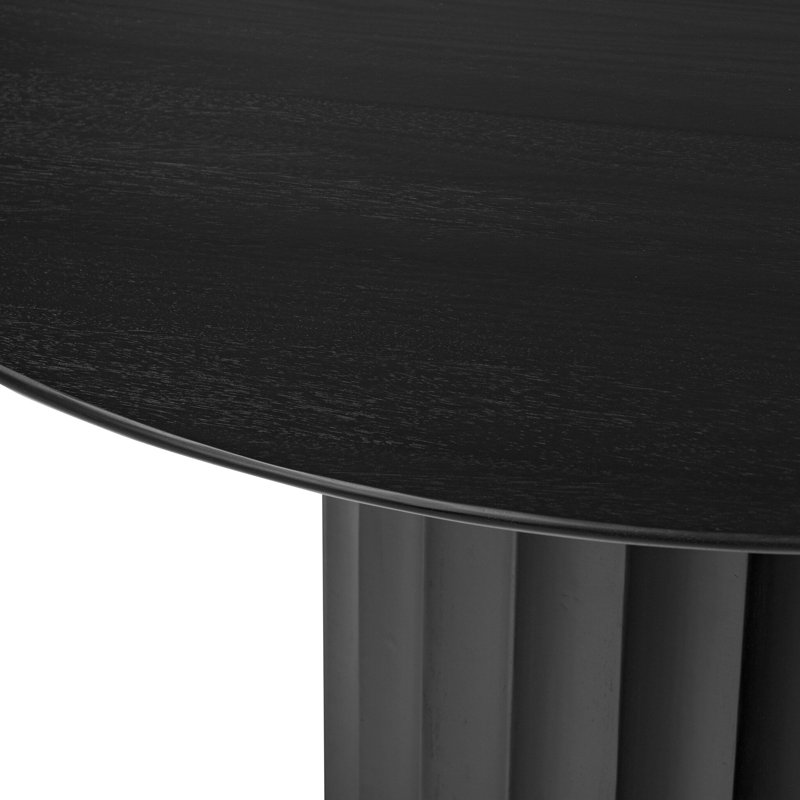 Scalloped Dining Table-Brushed Ebony, Brushed Ebony