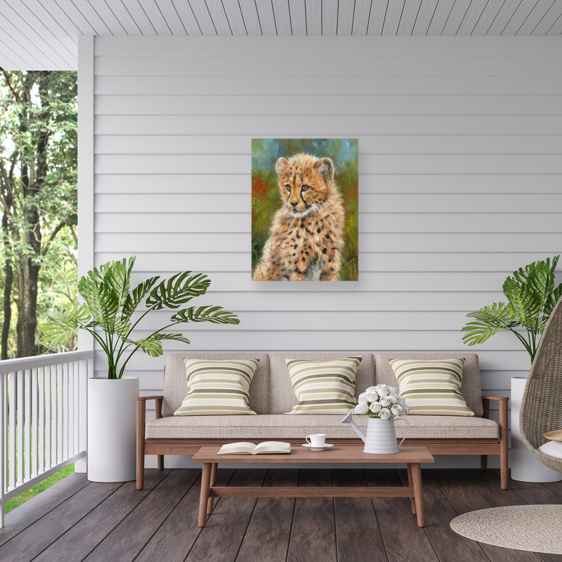 Toile d'extérieur David Stribble Cheetah Cub 3, H 14 po x l 19 po