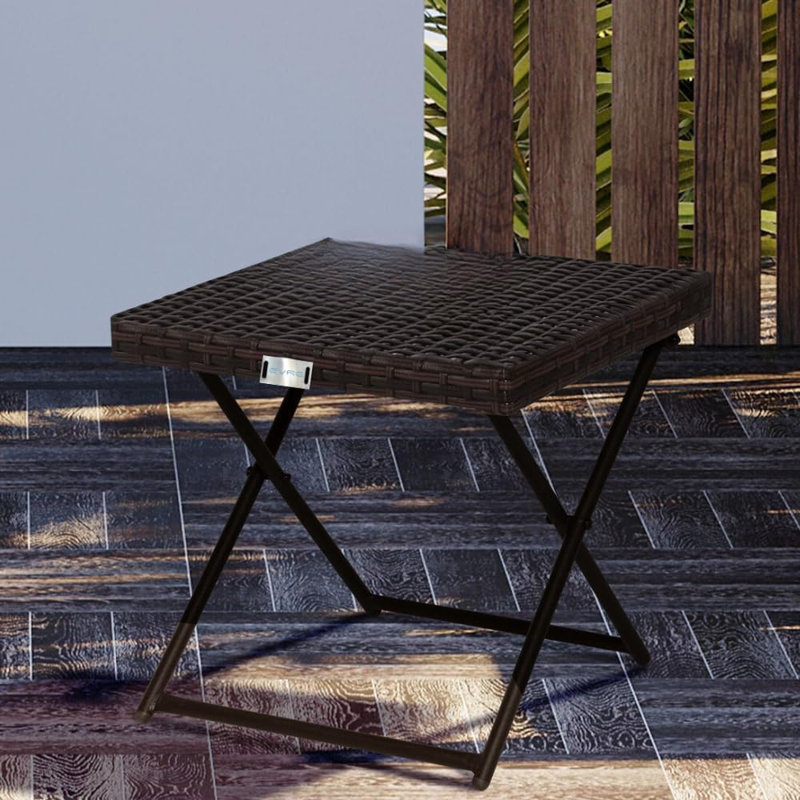 Capri 40cm Square Folding Table, Brown