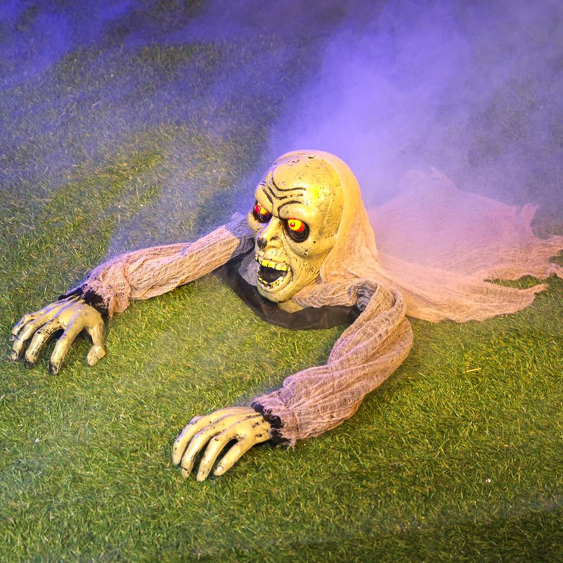Zombie d'Halloween révolutionnaire avec son et yeux clignotants