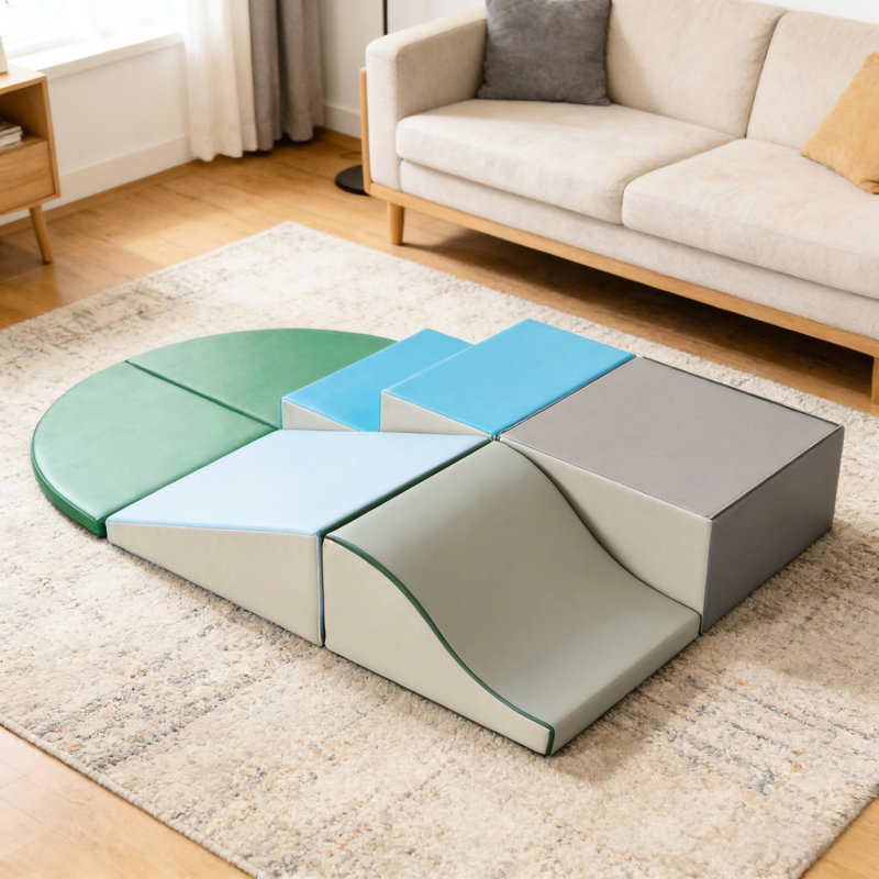 Jeu doux qui grandit pendant 12 à 36 mois, blocs d'escalade colorés, jeu créatif, mousse haute densité assurant un entretien sécuritaire et actif, avec fonctionnalité empilable, atterrissages,