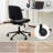 Home Office Desk Chair Pu Leather, Adjustable Height Armless Office Chair Black-18741167