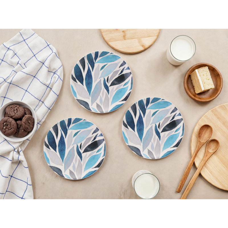 Elegant Dessert Plate Set (6 Pieces), 100% Ceramic, 7.6 x 7.6 x 0.8 inches | Dishwasher & Microwave Safe | Perfect for Serving Cakes, Pastries, and Desserts | Stylish Addition to Your Tableware Collection