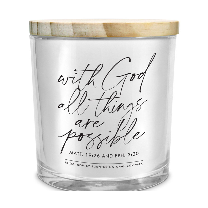Soy Candle With God All Things Possible