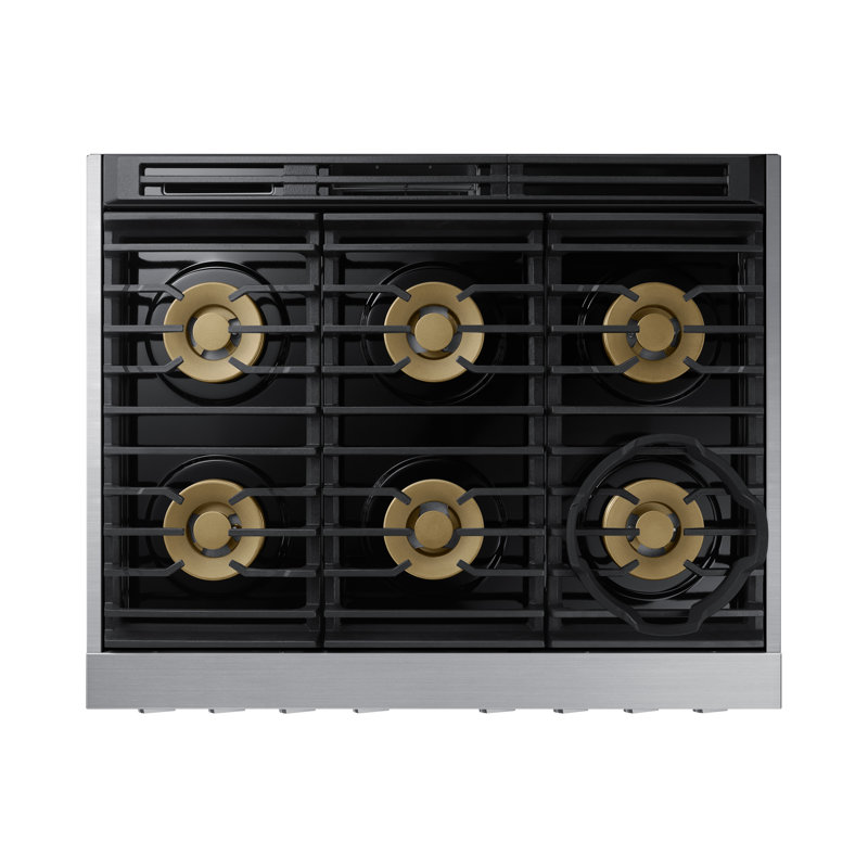 36" Pro-Range 6 Burners, Transitional, Silver, NG/LP, Natural Gas/Liquid Propane
