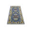 Tapis géométrique rectangulaire en laine fabriqué à la main 2 pi 6 po x 6 pi 1 po Karesha
