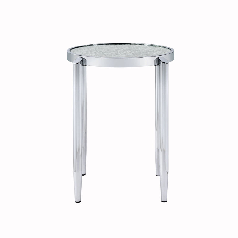 Ludbert Mirrored Glass Top End Table