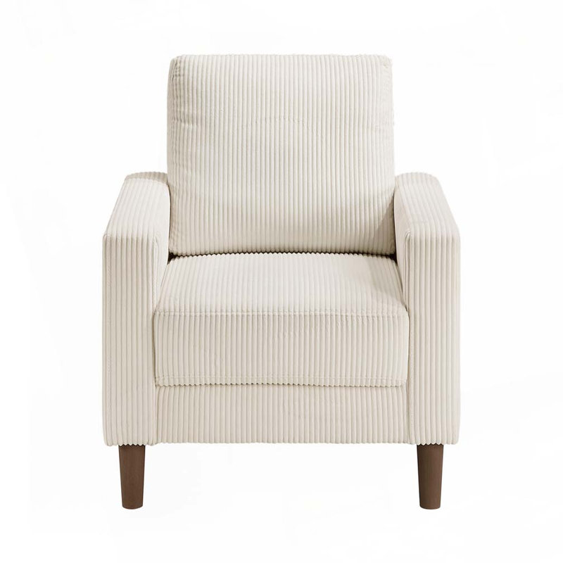 Chaise rembourrée en velours côtelé