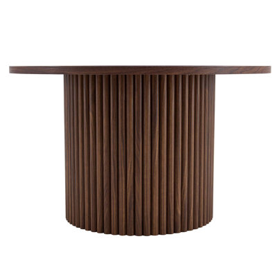 31.5'' Round Fluted Pedestal Coffee Table